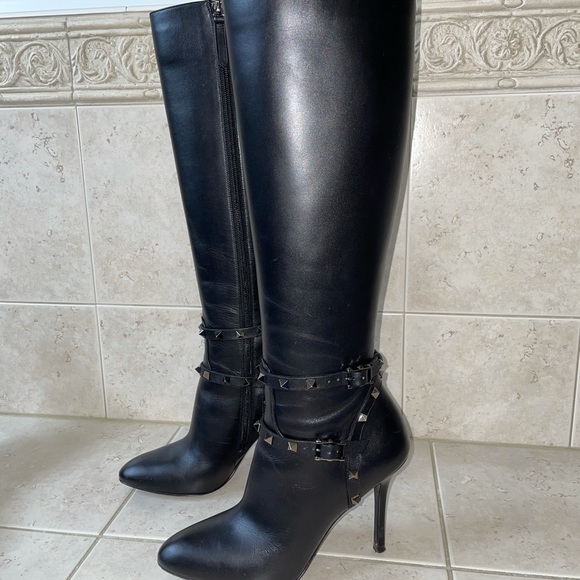 Valentino Rock Stud Knee High Boots - Picture 4 of 13